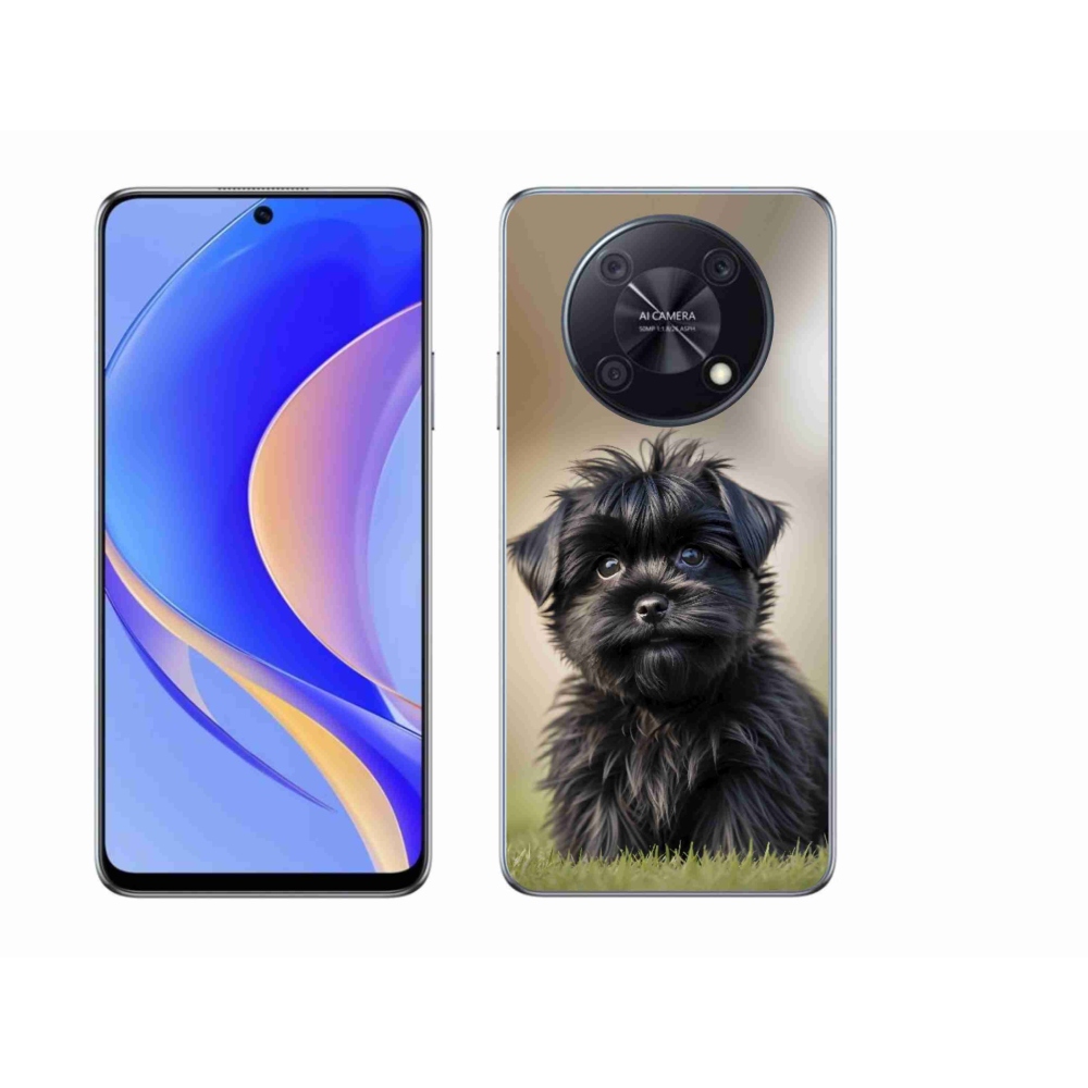 Gelový kryt mmCase na Huawei Nova Y90 - roztomilý černý pejsek