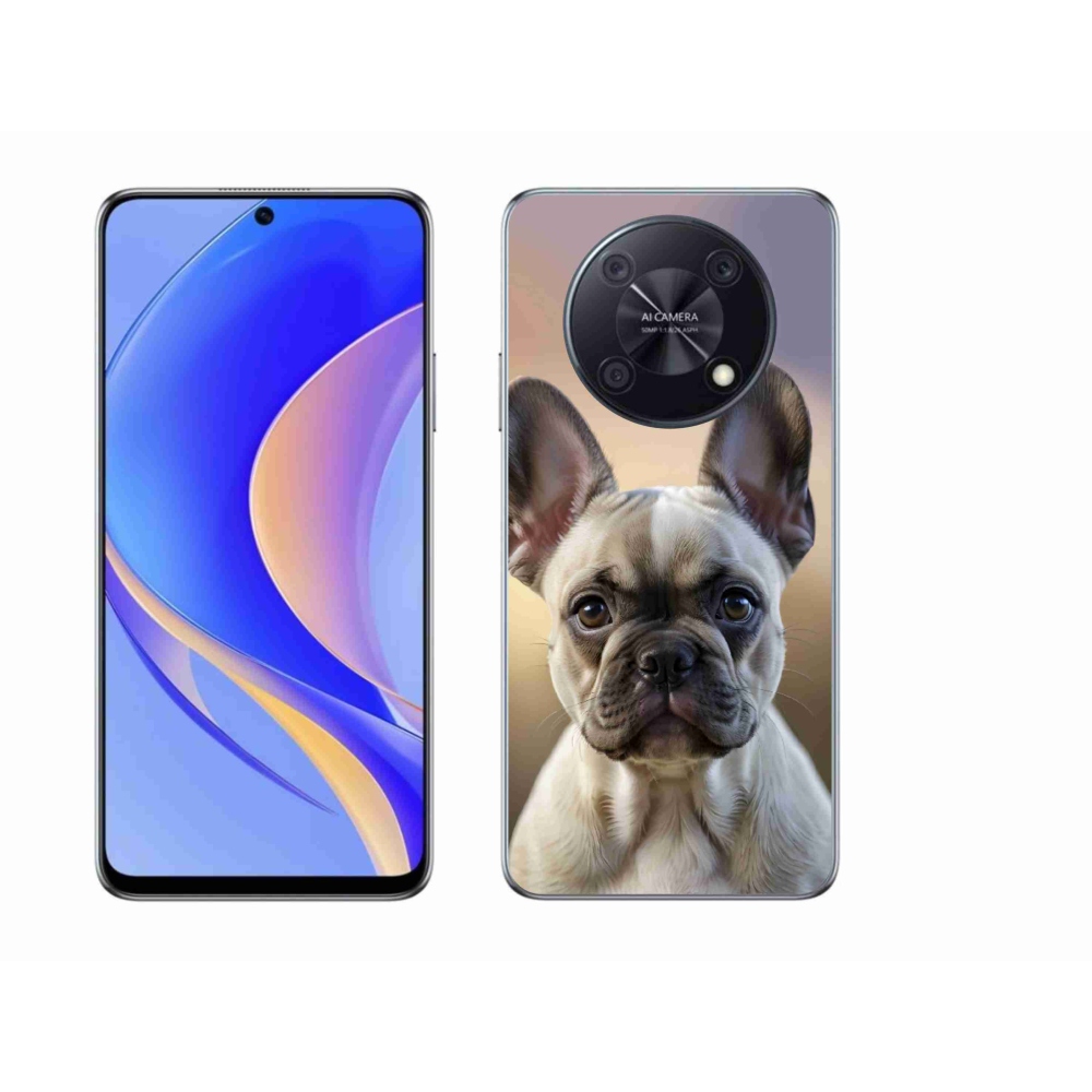 Gelový kryt mmCase na Huawei Nova Y90 - roztomilý francouzský buldoček