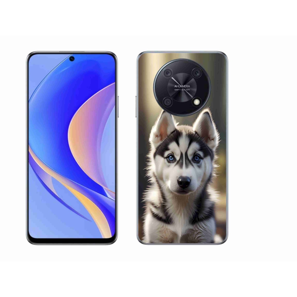 Gelový kryt mmCase na Huawei Nova Y90 - roztomilý sibiřský husky