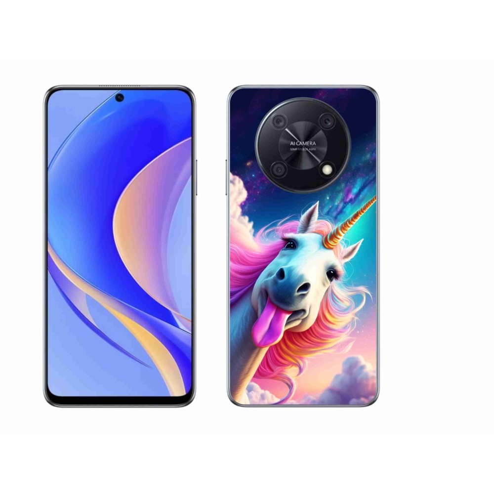 Gelový kryt mmCase na Huawei Nova Y90 - šílený jednorožec