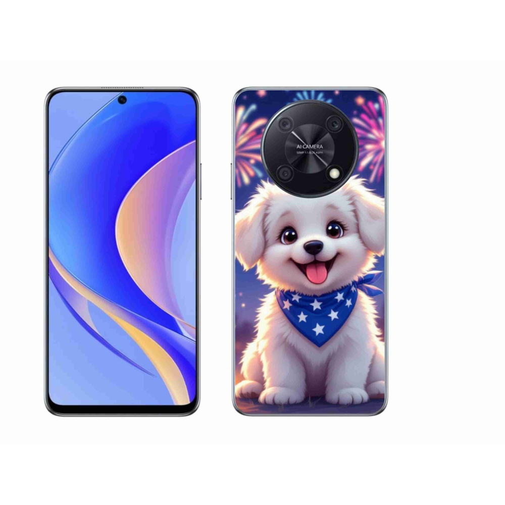 Gelový kryt mmCase na Huawei Nova Y90 - slavnostní štěně