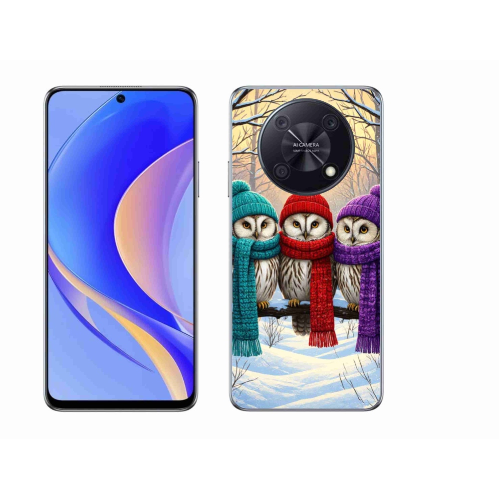 Gelový kryt mmCase na Huawei Nova Y90 - soví přátelé