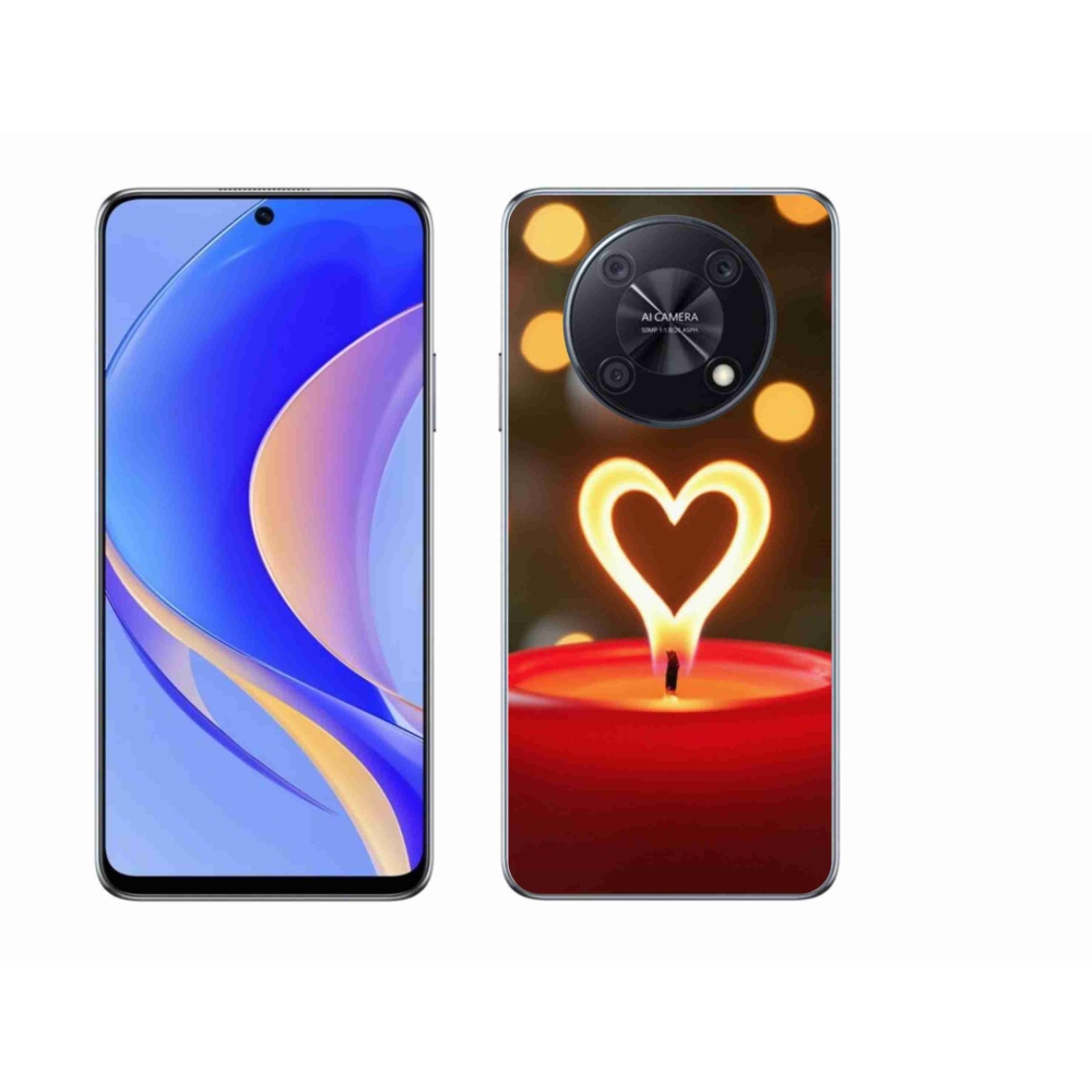 Gelový kryt mmCase na Huawei Nova Y90 - srdce z plamene