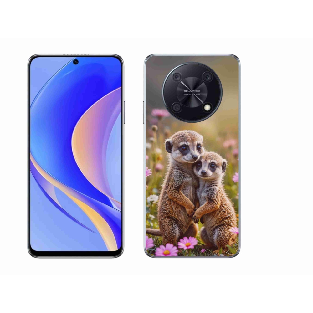 Gelový kryt mmCase na Huawei Nova Y90 - surikatí duo