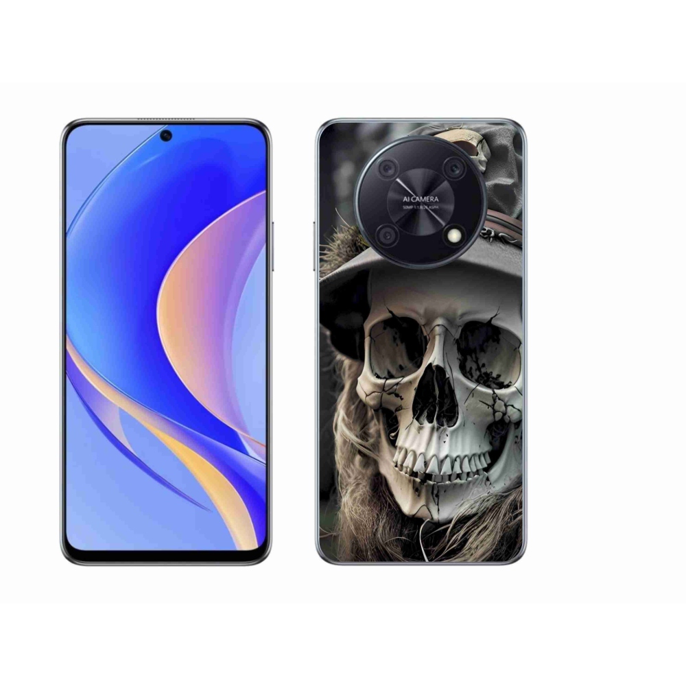 Gelový kryt mmCase na Huawei Nova Y90 - temná lebka
