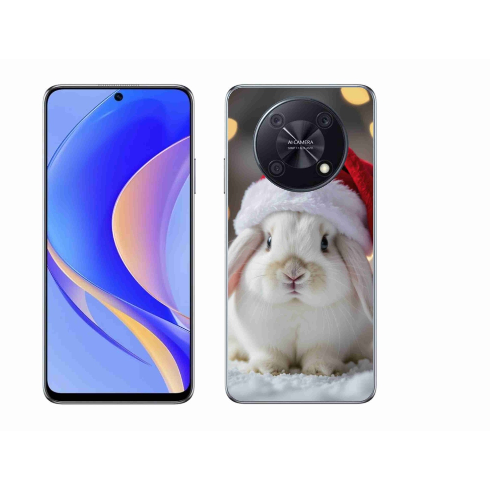 Gelový kryt mmCase na Huawei Nova Y90 - vánoční králík