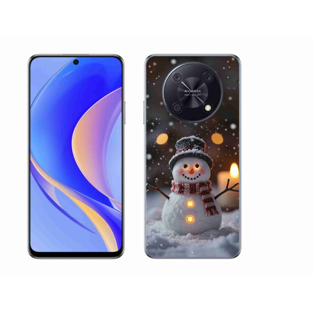 Gelový kryt mmCase na Huawei Nova Y90 - veselý sněhulák