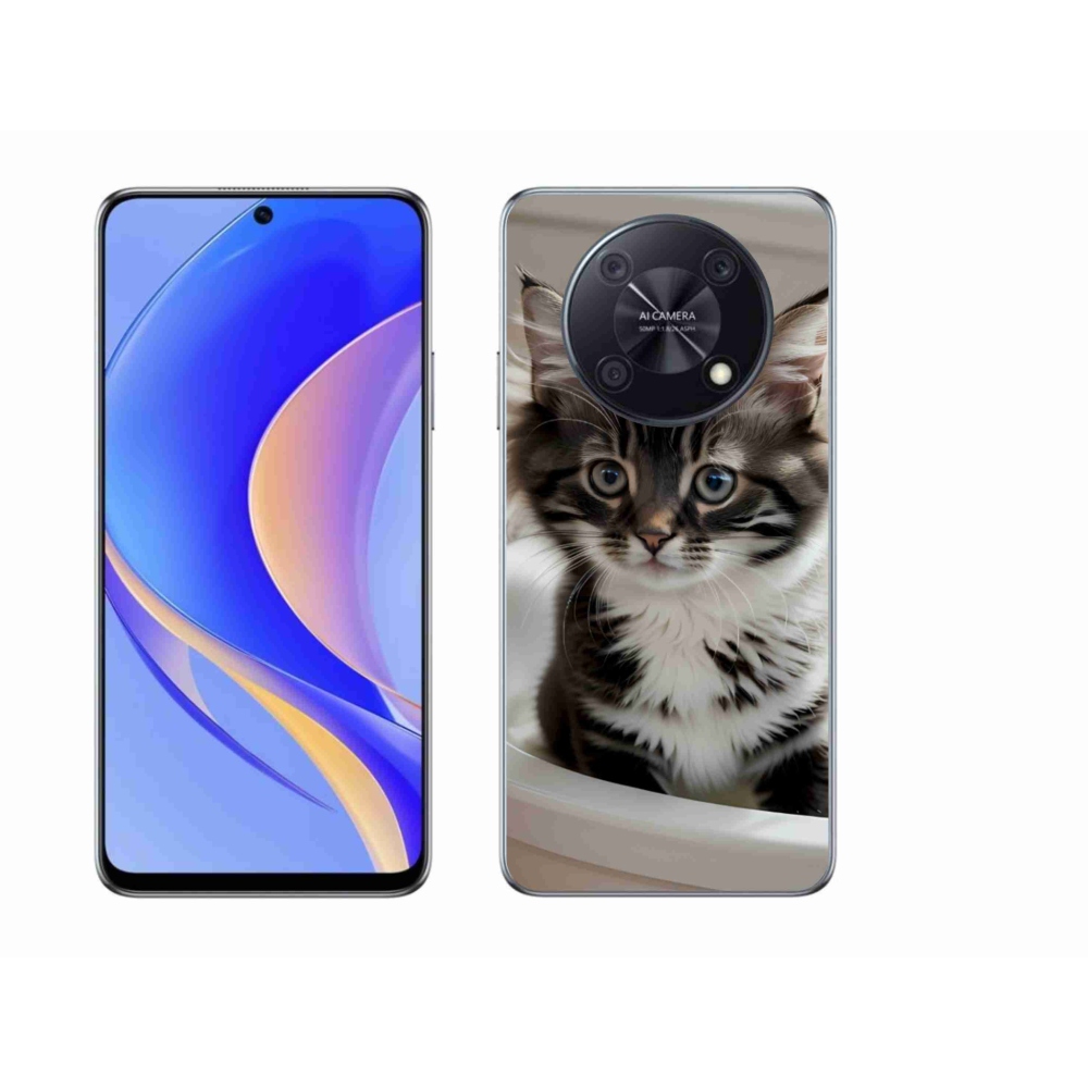 Gelový kryt mmCase na Huawei Nova Y90 - zvědavé kotě