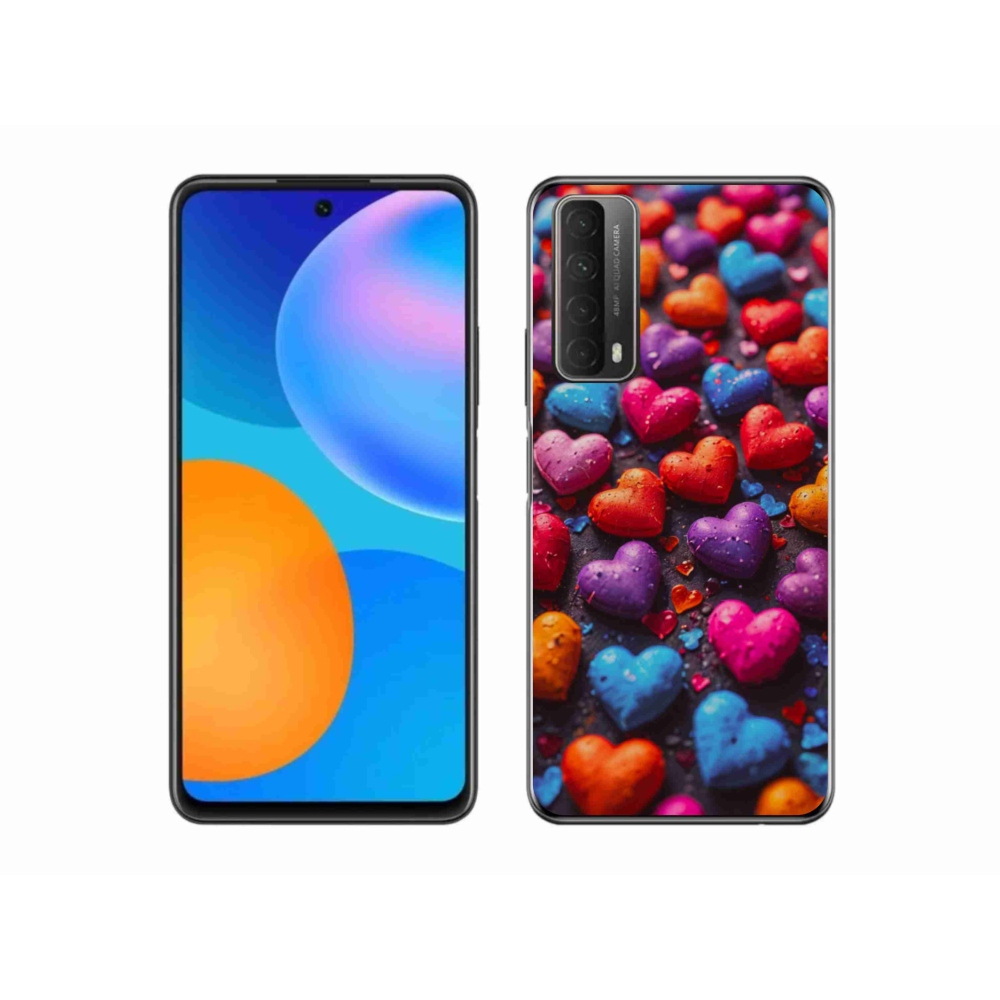 Gelový kryt mmCase na Huawei P Smart (2021) - barevná srdce