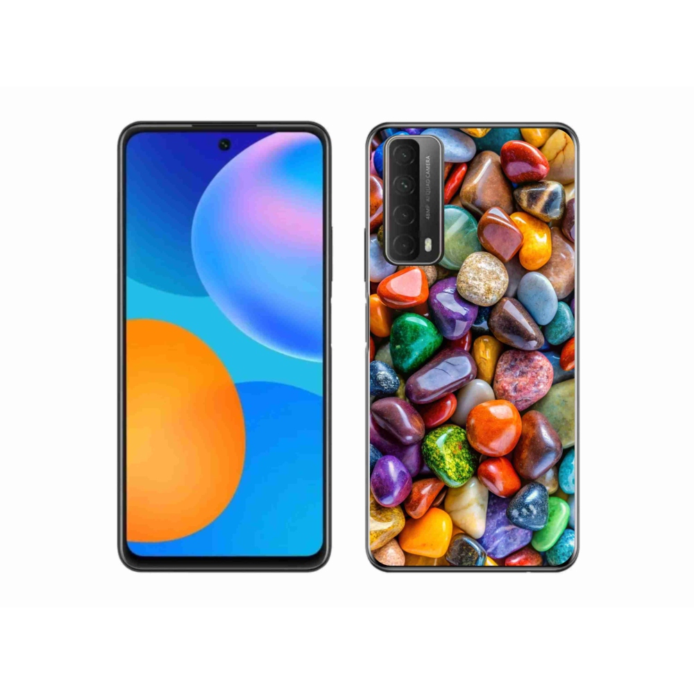 Gelový kryt mmCase na Huawei P Smart (2021) - barevné kamínky