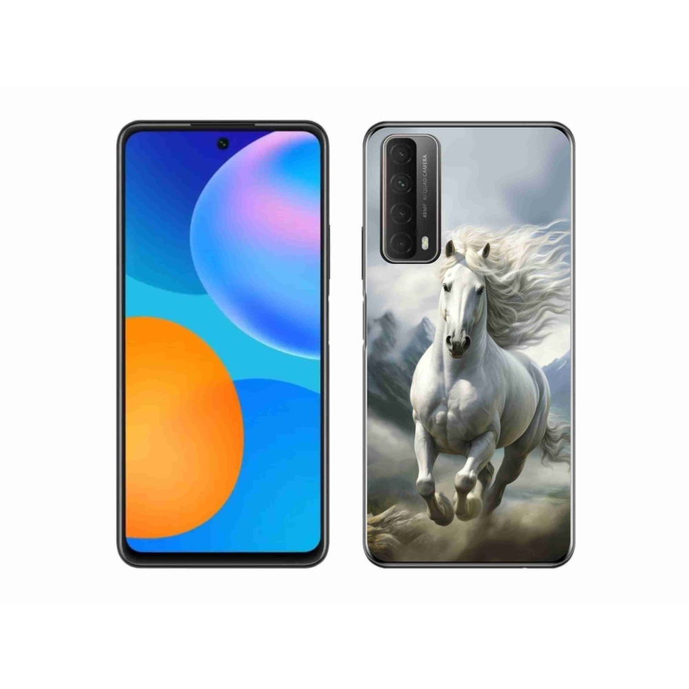 Gelový kryt mmCase na Huawei P Smart (2021) - běžící bílý kůň 3