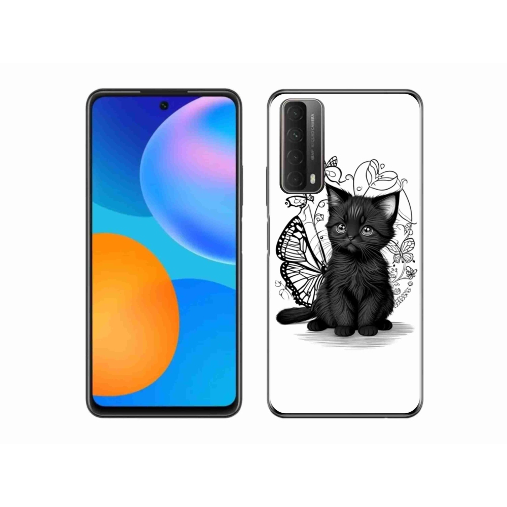 Gelový kryt mmCase na Huawei P Smart (2021) - černé kotě