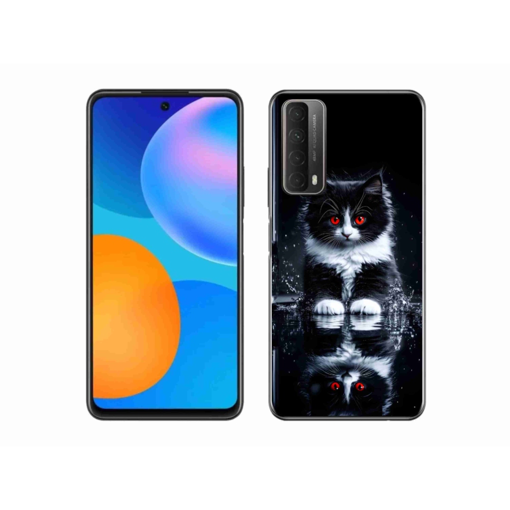 Gelový kryt mmCase na Huawei P Smart (2021) - černobílé kotě