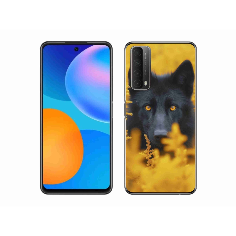 Gelový kryt mmCase na Huawei P Smart (2021) - černý vlk 2