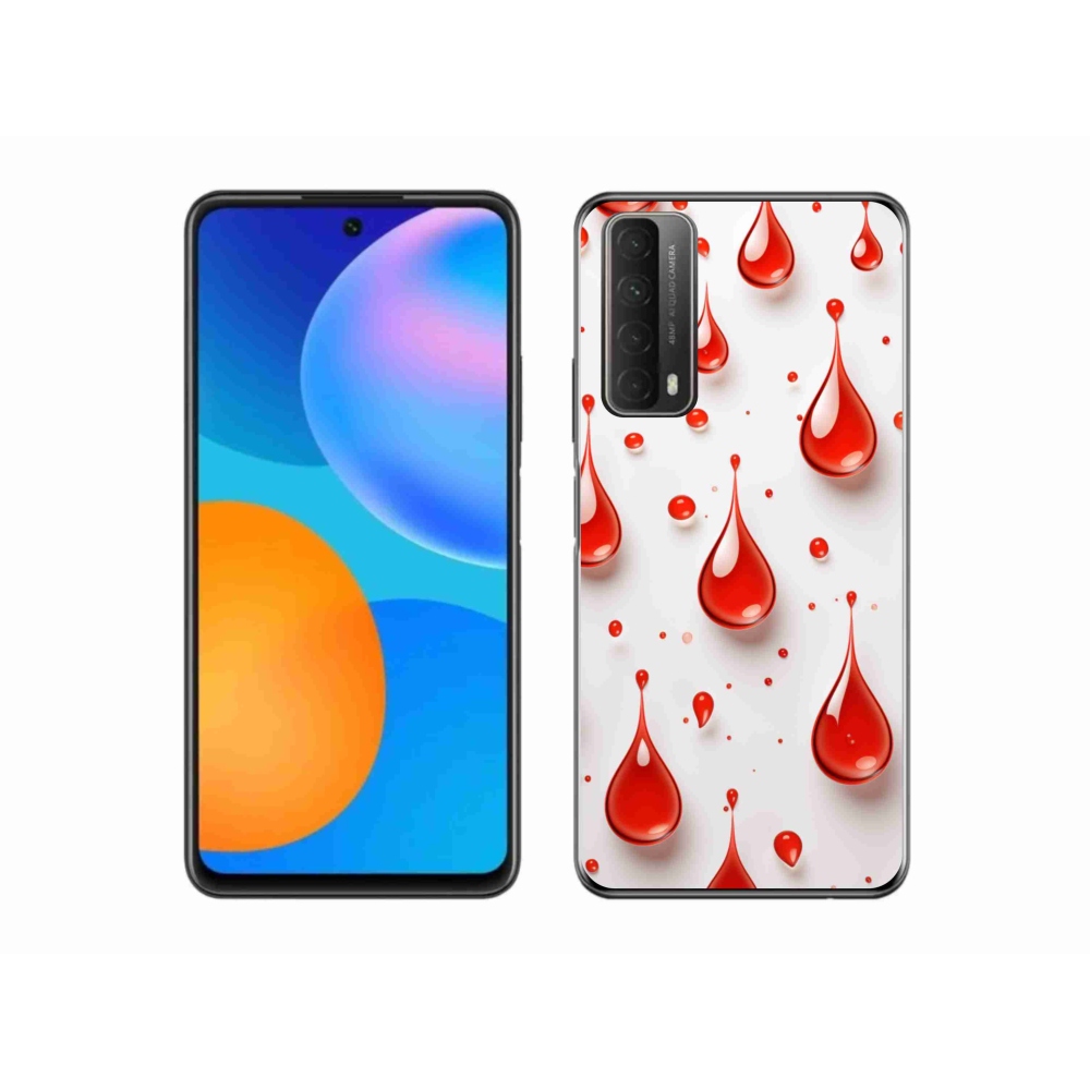 Gelový kryt mmCase na Huawei P Smart (2021) - červené kapky