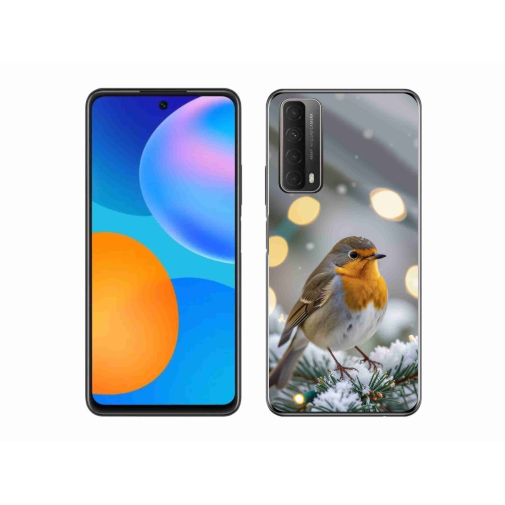 Gelový kryt mmCase na Huawei P Smart (2021) - červenka v zimě