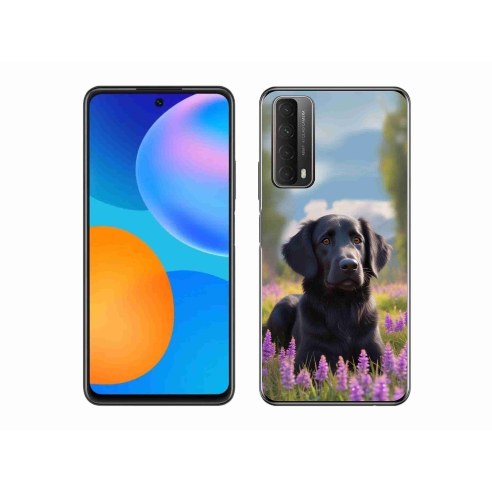 Gelový kryt mmCase na Huawei P Smart (2021) - elegantní černý retrívr