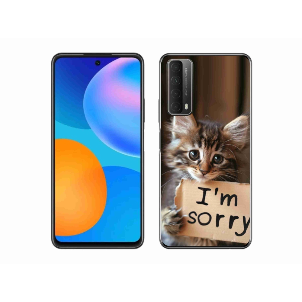 Gelový kryt mmCase na Huawei P Smart (2021) - kočíčí omluva