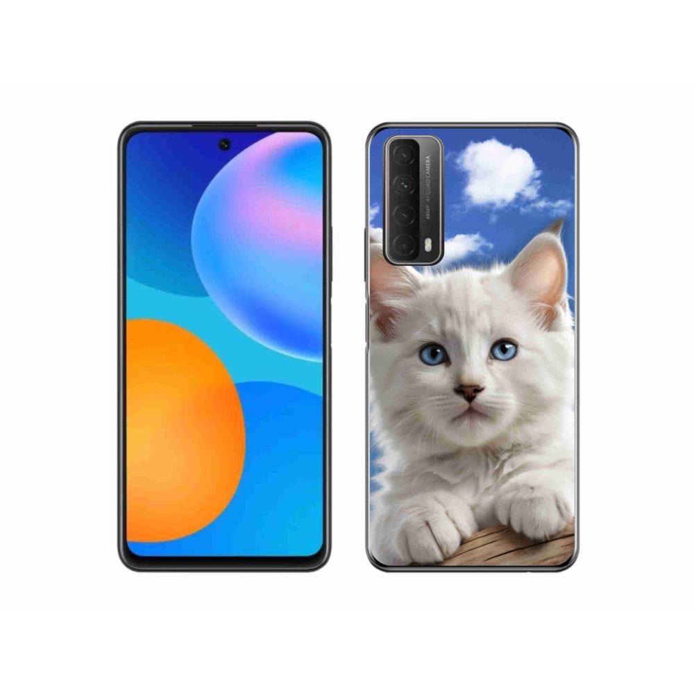 Gelový kryt mmCase na Huawei P Smart (2021) - kotě a oblaka