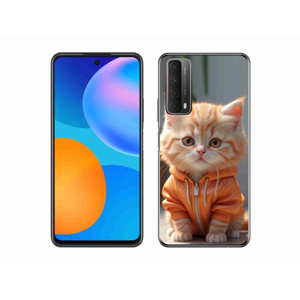 Gelový kryt mmCase na Huawei P Smart (2021) - kotě v mikině