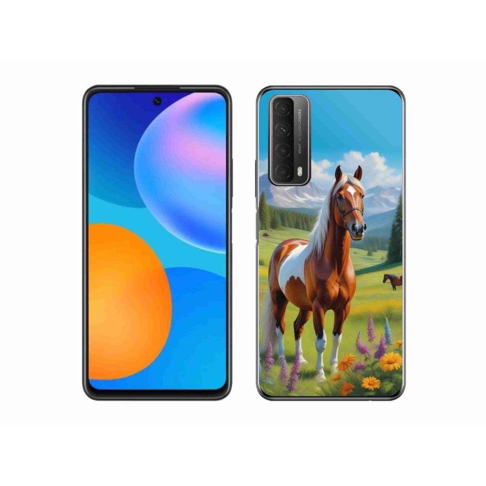 Gelový kryt mmCase na Huawei P Smart (2021) - kůň na louce