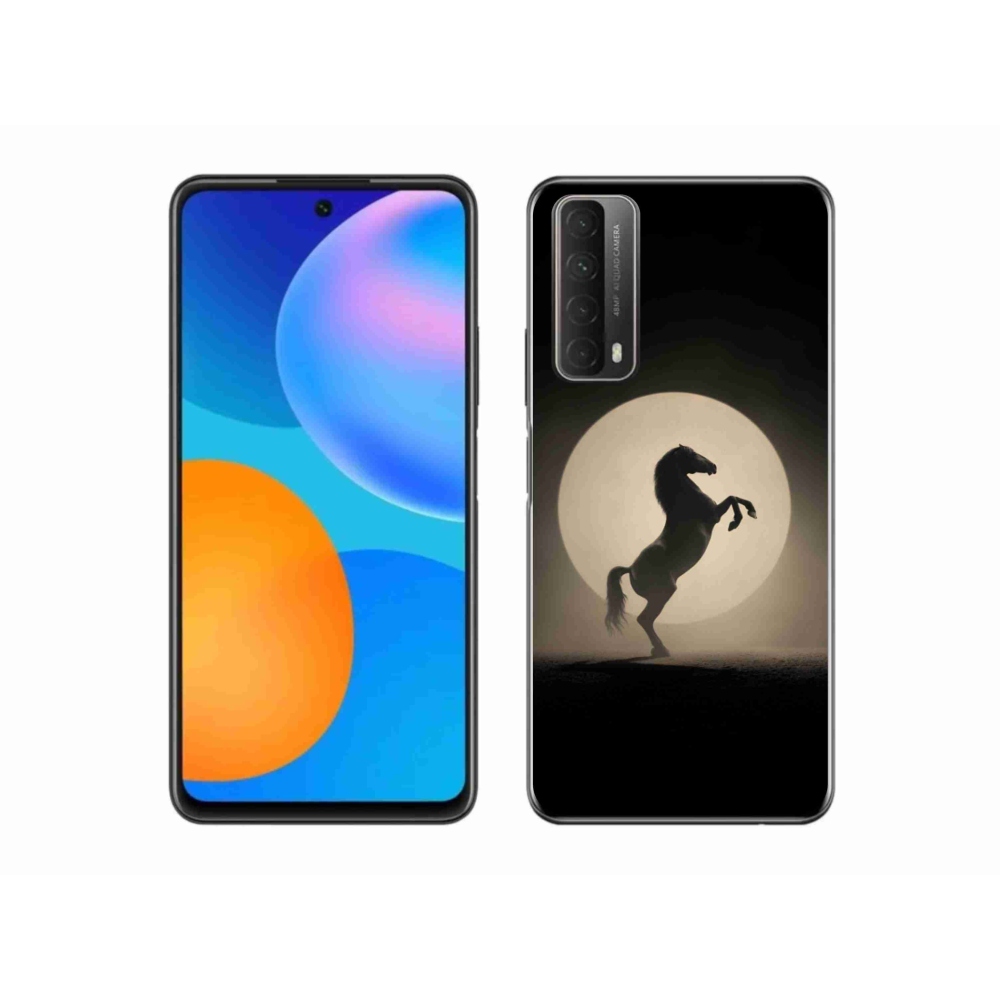 Gelový kryt mmCase na Huawei P Smart (2021) - kůň v siluetě