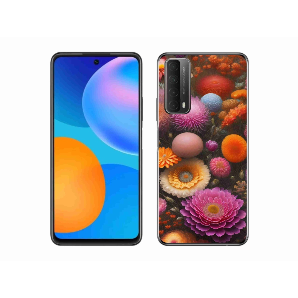 Gelový kryt mmCase na Huawei P Smart (2021) - květinová kompozice