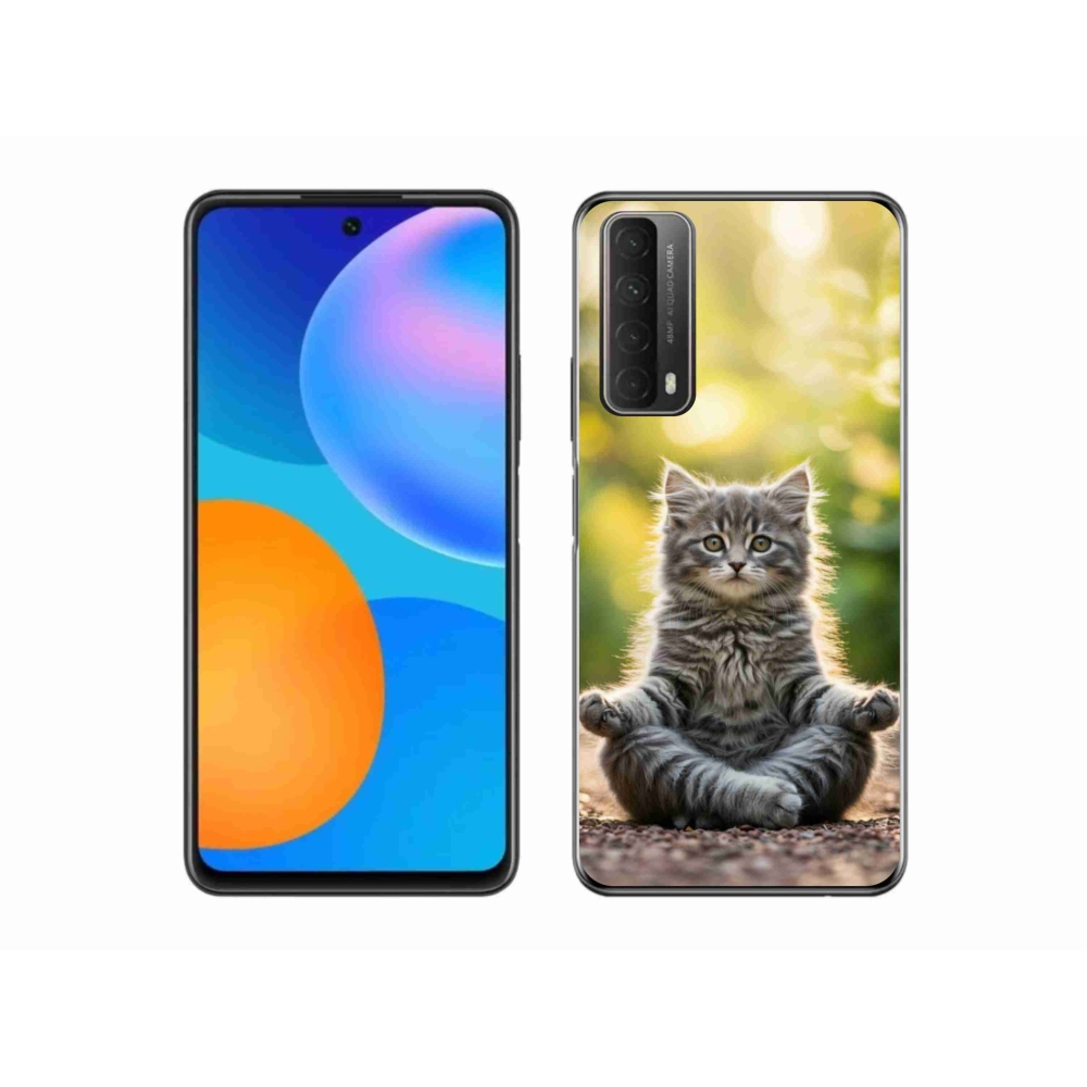 Gelový kryt mmCase na Huawei P Smart (2021) - meditující kotě