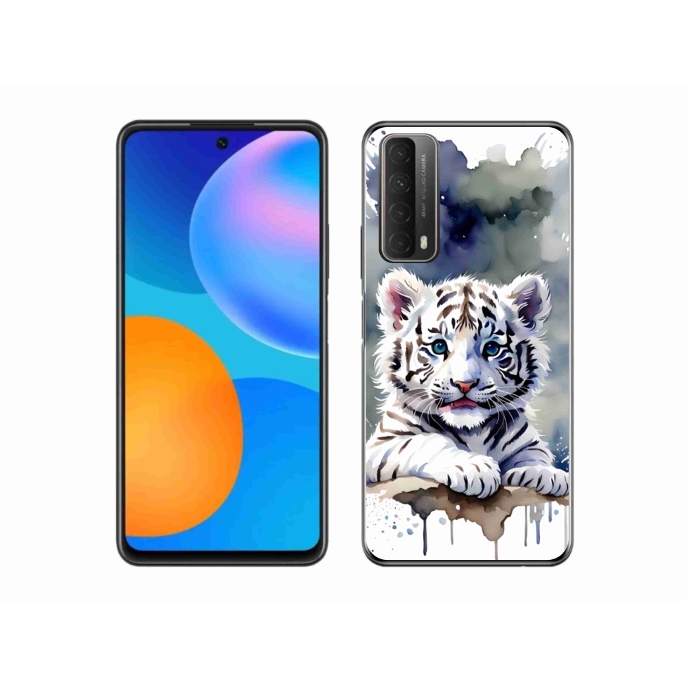 Gelový kryt mmCase na Huawei P Smart (2021) - mládě bílého tygra
