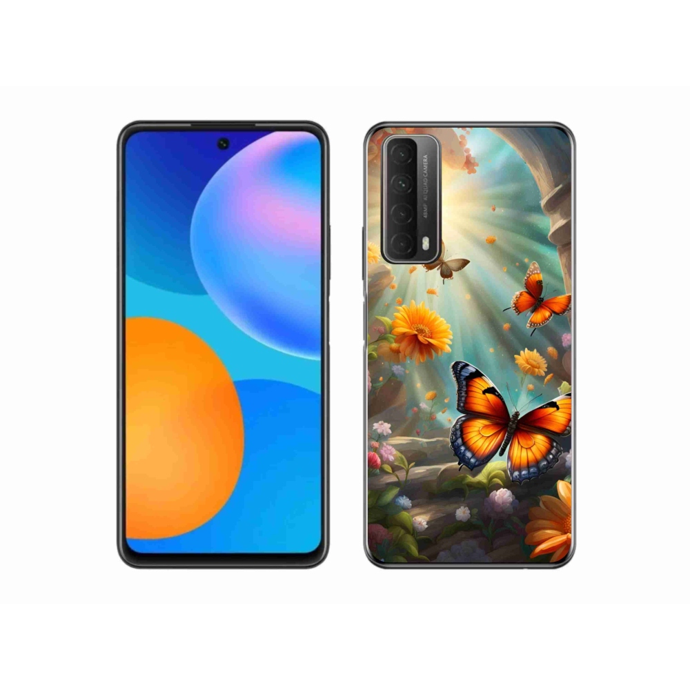 Gelový kryt mmCase na Huawei P Smart (2021) - motýlí zahrada 2