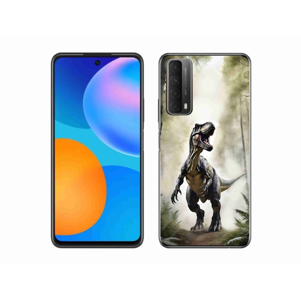 Gelový kryt mmCase na Huawei P Smart (2021) - naštvaný T-Rex