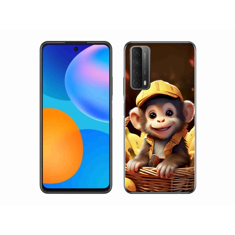 Gelový kryt mmCase na Huawei P Smart (2021) - opice v košíku