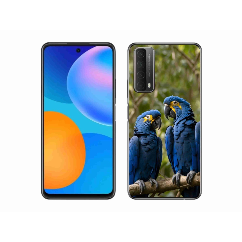 Gelový kryt mmCase na Huawei P Smart (2021) - papouščí duo