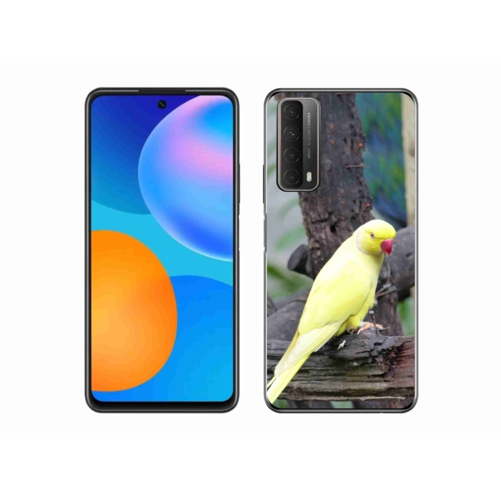 Gelový kryt mmCase na Huawei P Smart (2021) - papoušek alexandr žlutý