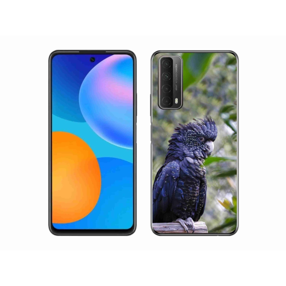 Gelový kryt mmCase na Huawei P Smart (2021) - papoušek kakadu černý