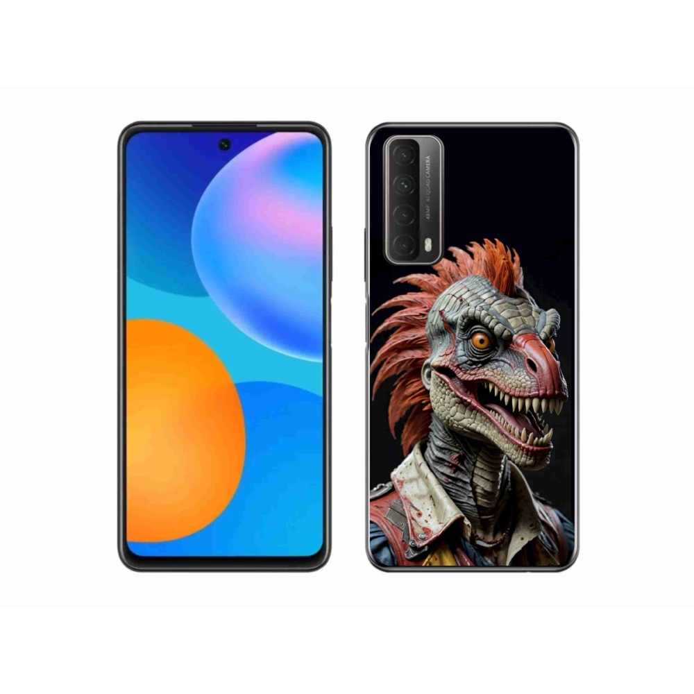Gelový kryt mmCase na Huawei P Smart (2021) - punk dinosaurus