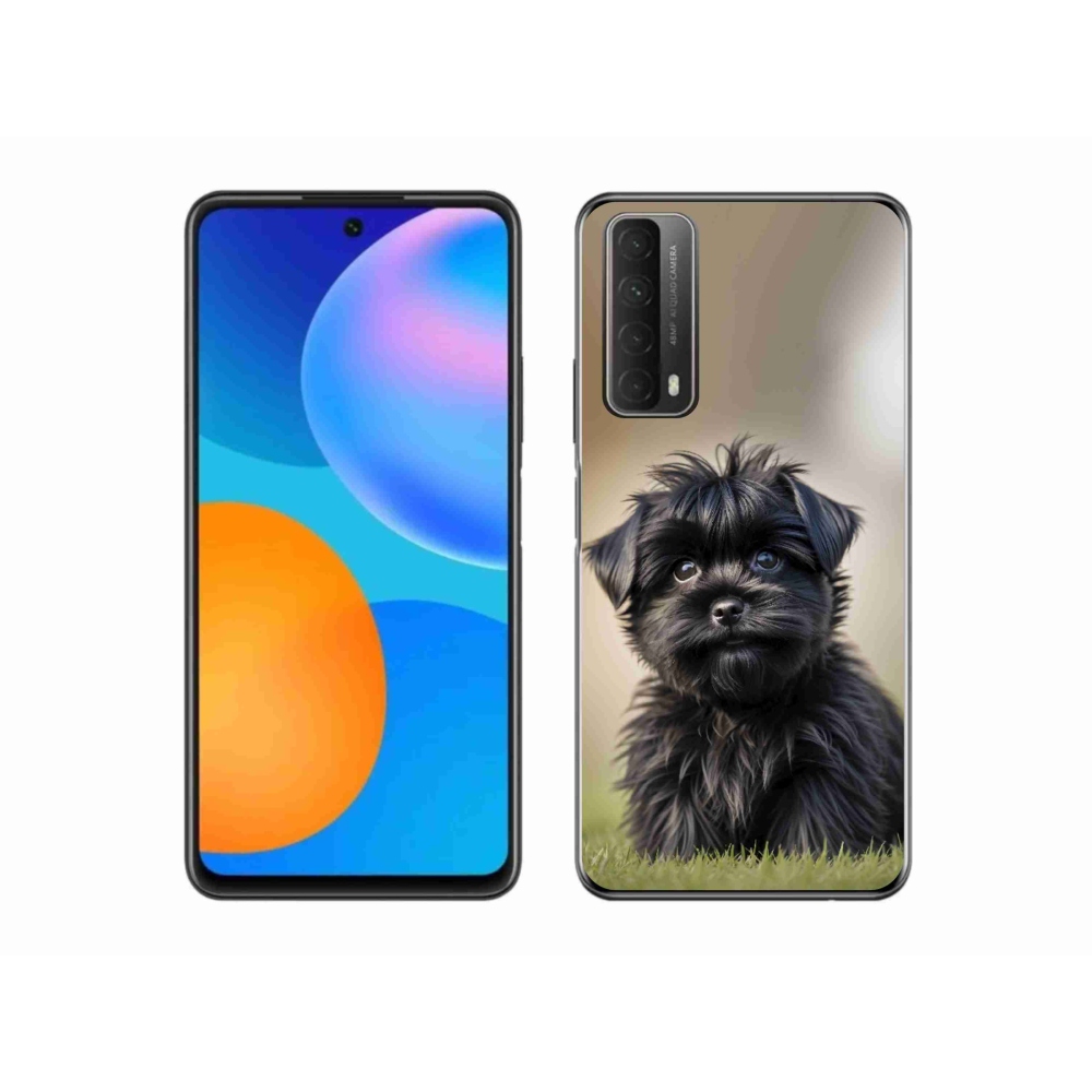 Gelový kryt mmCase na Huawei P Smart (2021) - roztomilý černý pejsek