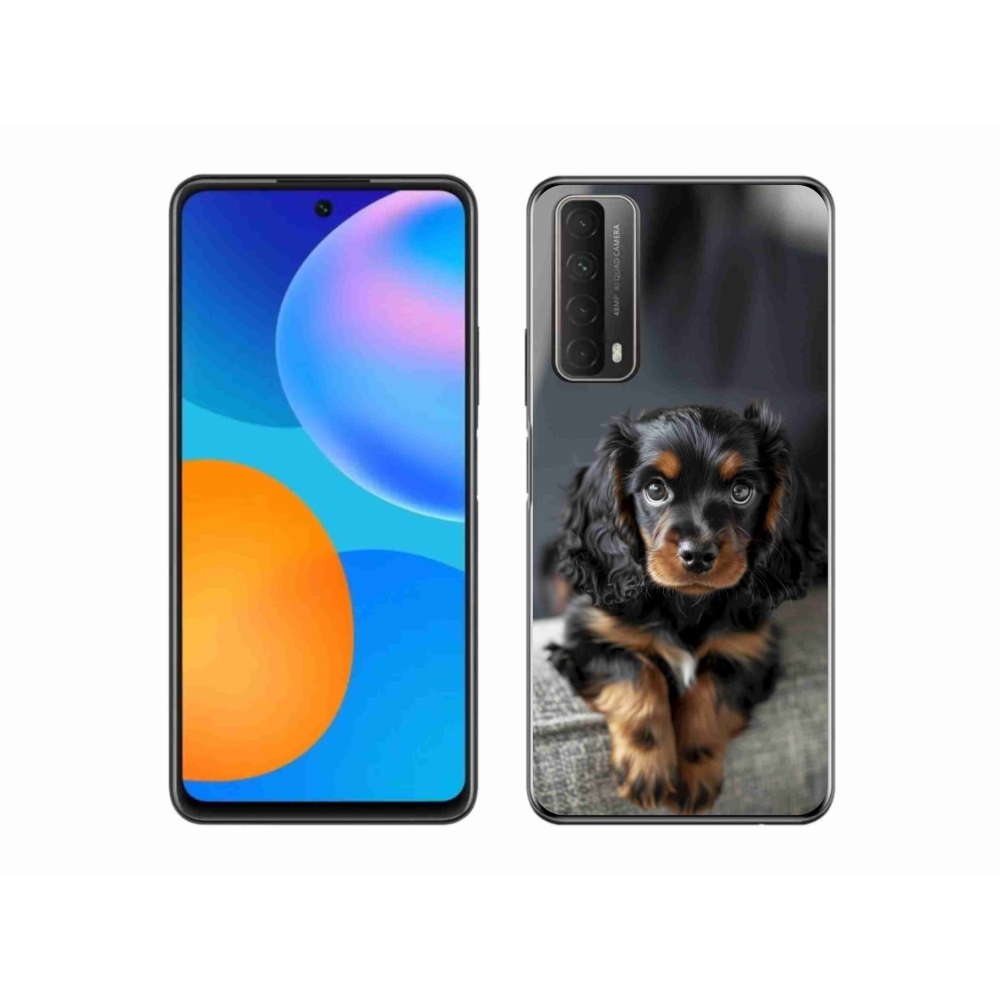 Gelový kryt mmCase na Huawei P Smart (2021) - roztomilý dlouhosrstý jezevčík