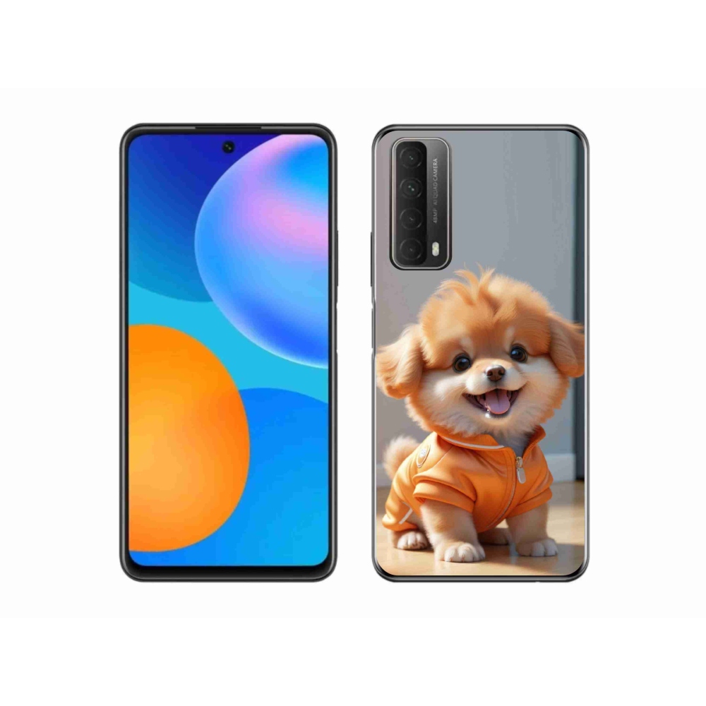 Gelový kryt mmCase na Huawei P Smart (2021) - roztomilý pomeranian v mikině