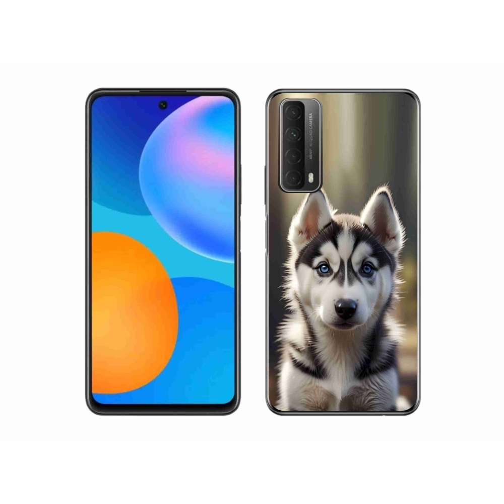 Gelový kryt mmCase na Huawei P Smart (2021) - roztomilý sibiřský husky