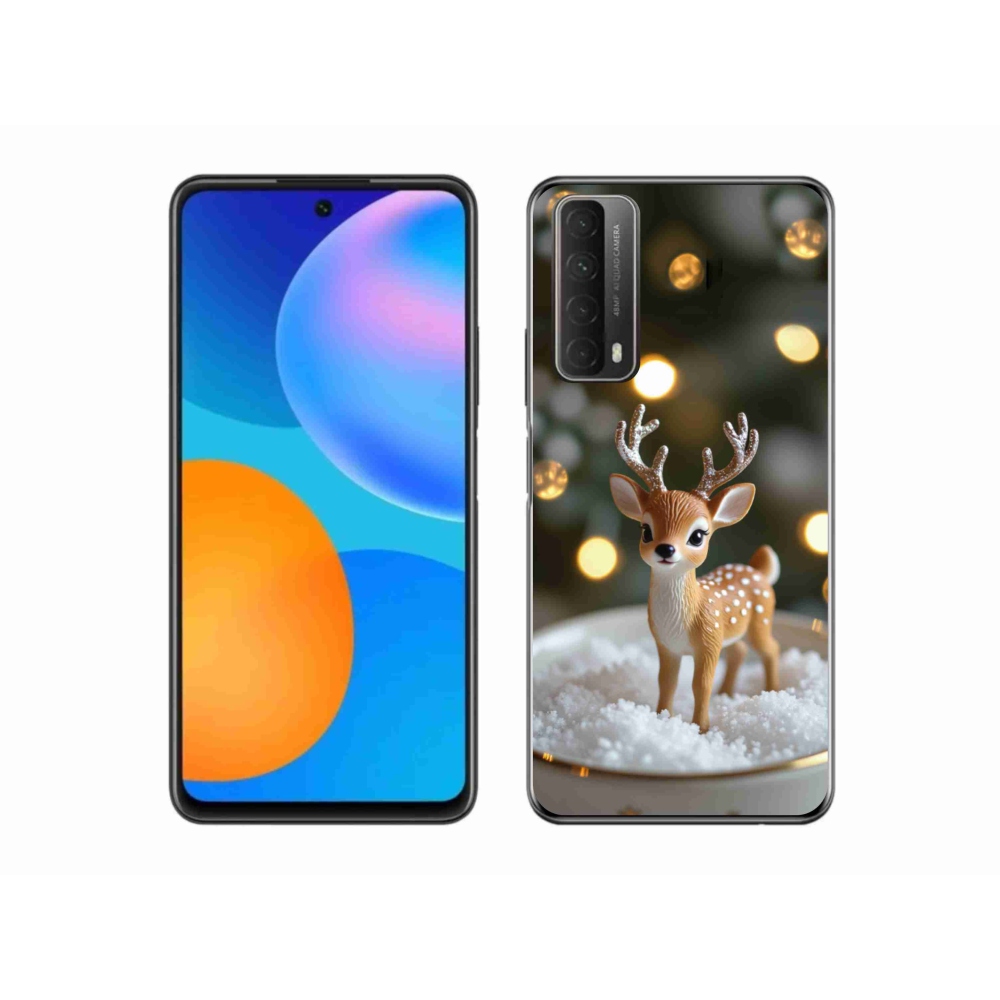 Gelový kryt mmCase na Huawei P Smart (2021) - roztomilý vánoční jelen