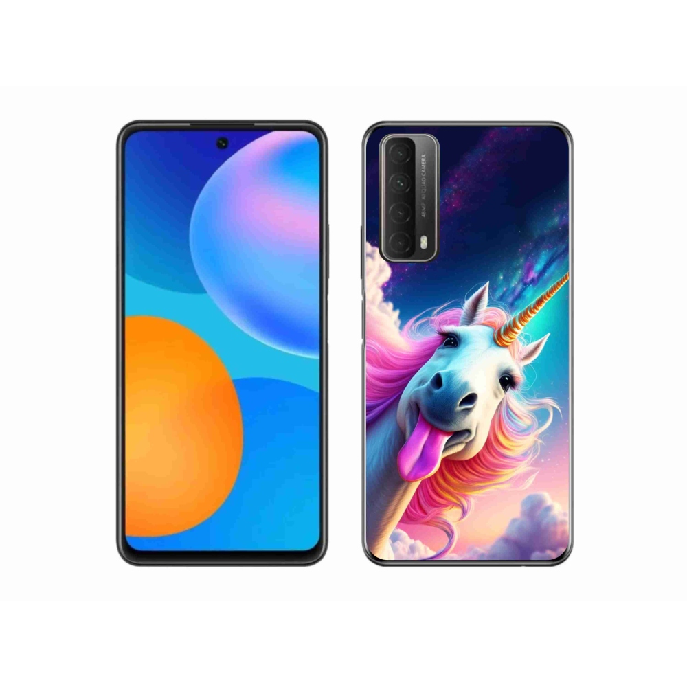 Gelový kryt mmCase na Huawei P Smart (2021) - šílený jednorožec