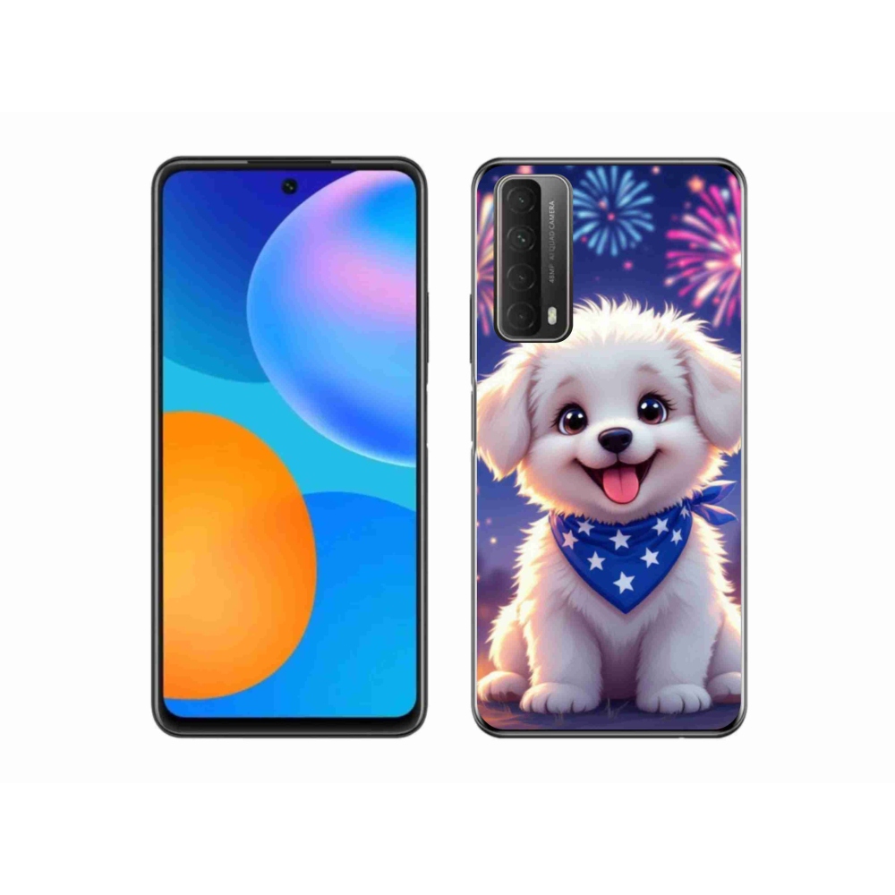 Gelový kryt mmCase na Huawei P Smart (2021) - slavnostní štěně
