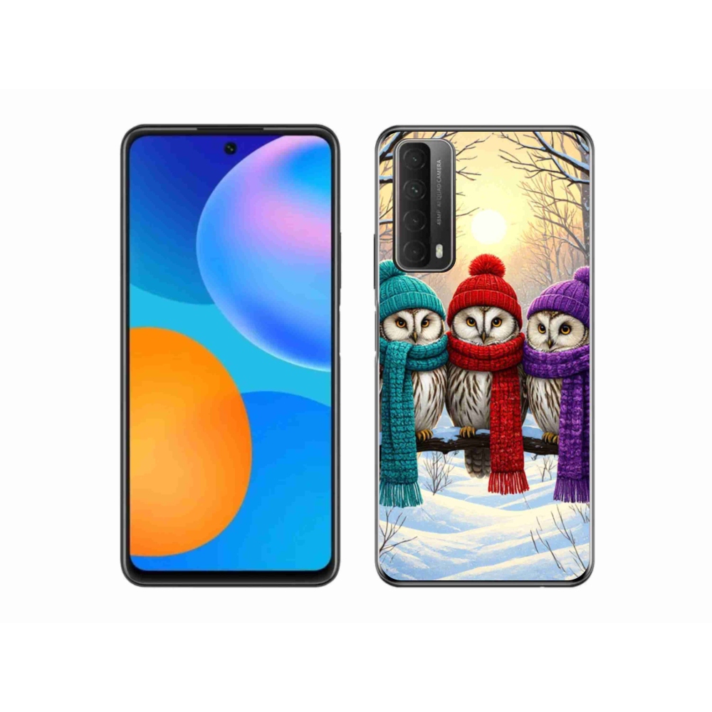 Gelový kryt mmCase na Huawei P Smart (2021) - soví přátelé