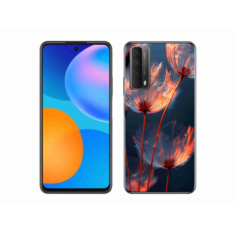 Gelový kryt mmCase na Huawei P Smart (2021) - světélkující chmýří