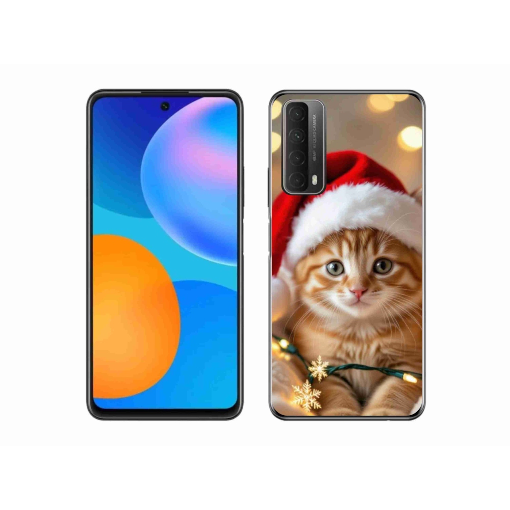Gelový kryt mmCase na Huawei P Smart (2021) - vánoční kotě