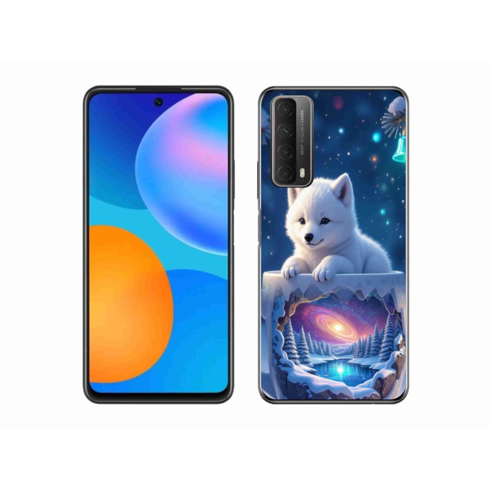 Gelový kryt mmCase na Huawei P Smart (2021) - vánoční štěně