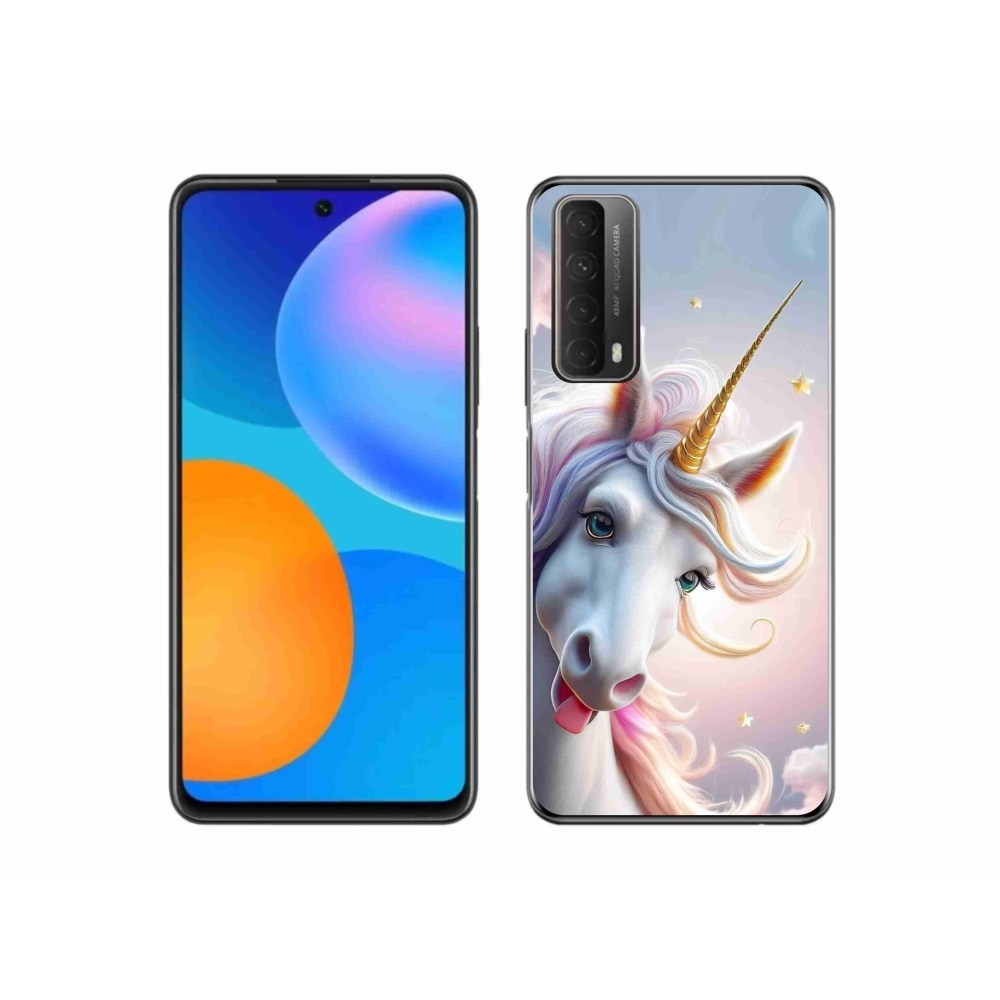 Gelový kryt mmCase na Huawei P Smart (2021) - veselý jednorožec