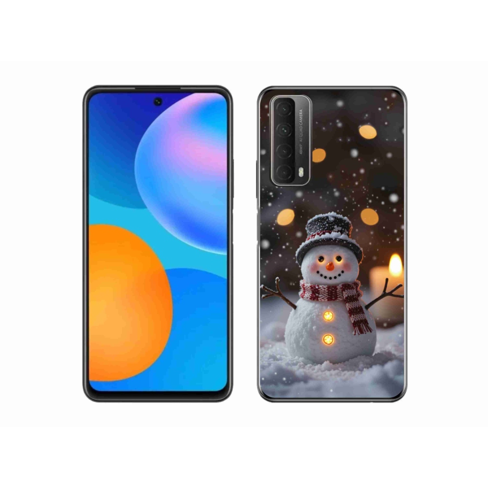 Gelový kryt mmCase na Huawei P Smart (2021) - veselý sněhulák