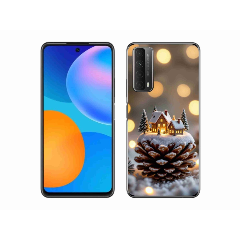 Gelový kryt mmCase na Huawei P Smart (2021) - zimní vesnička